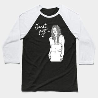 Janet Jackson | Young | 1980s Baseball T-Shirt